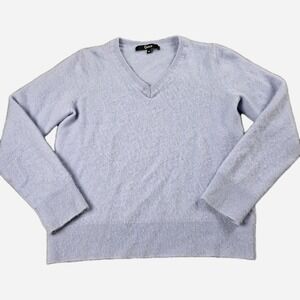 Quince Light Purple V-Neck Sweater